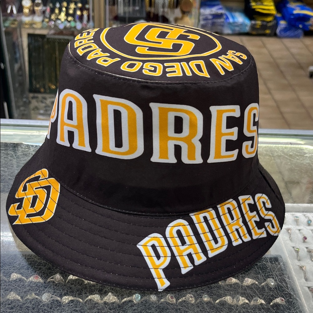 San Diego Padres  Bucket Hat with Yellow & White Logos new hat
